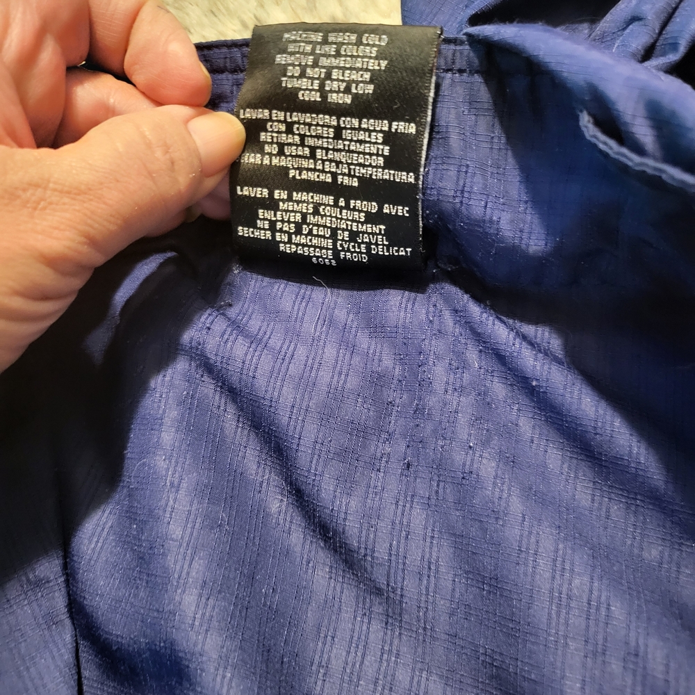 Adidas Vintage Mesh-Panel Track Jacket Navy Blue Three-Stripe Large - Picture 8 of 9